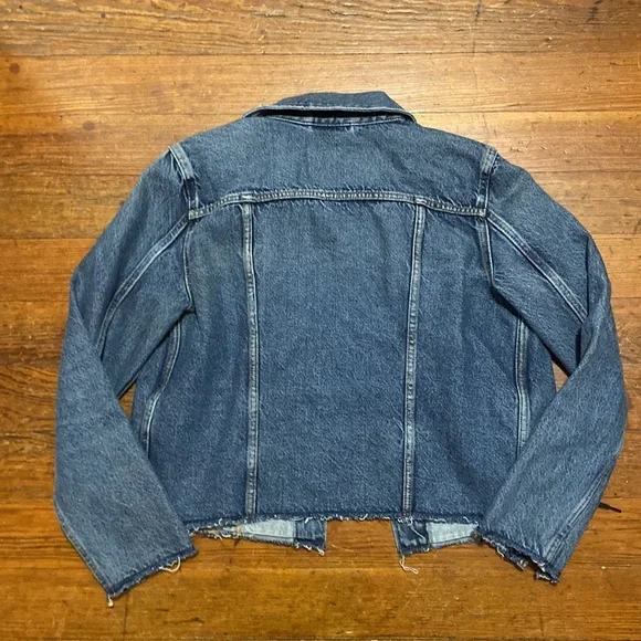 Levi Strauss Denim Trucker Cotton Lace-Up Denim Jacket #240N - Picture 4 of 4